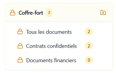 Coffre-fort numérique et droits d’accès