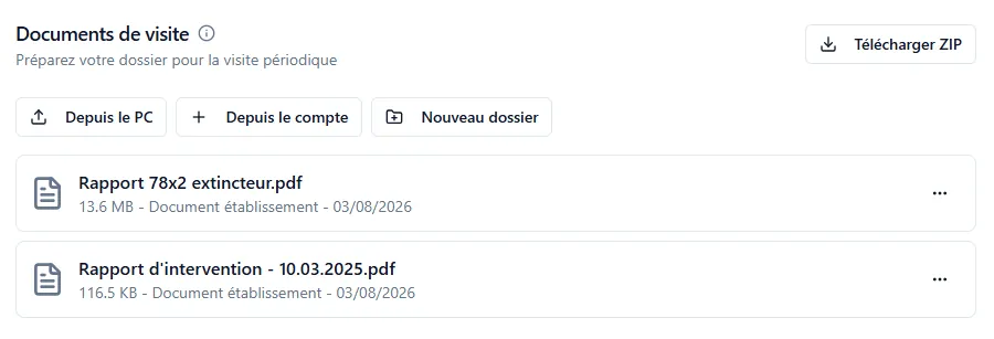 Constitution d’un dossier de visite périodique