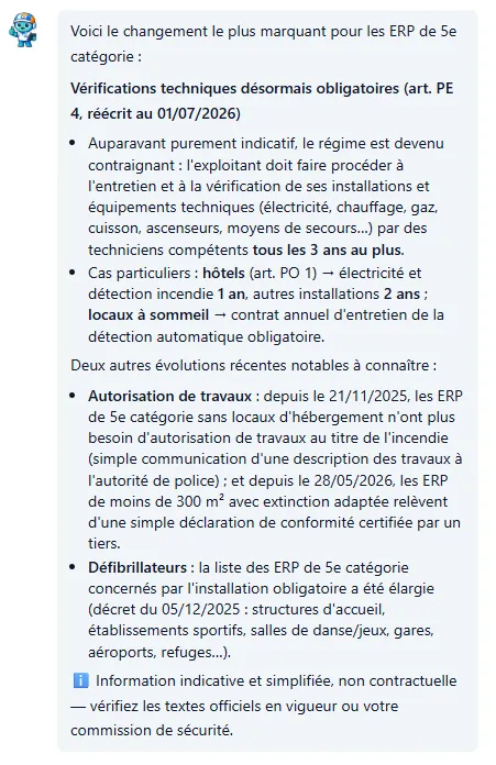 Base réglementaire tenue à jour