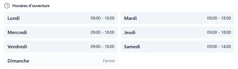 Adresse et SIRET